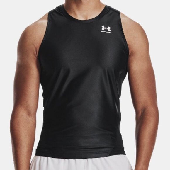 NWT Men's Under Armour Iso-Chill Heat Gear Compression Tank Black XL - Picture 1 of 11